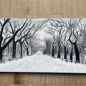 NYC central park snowy painting